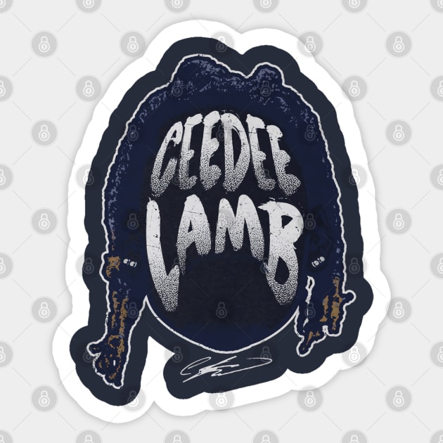 CeeDee Lamb Dallas Player Silhouette Sticker by MASTER_SHAOLIN